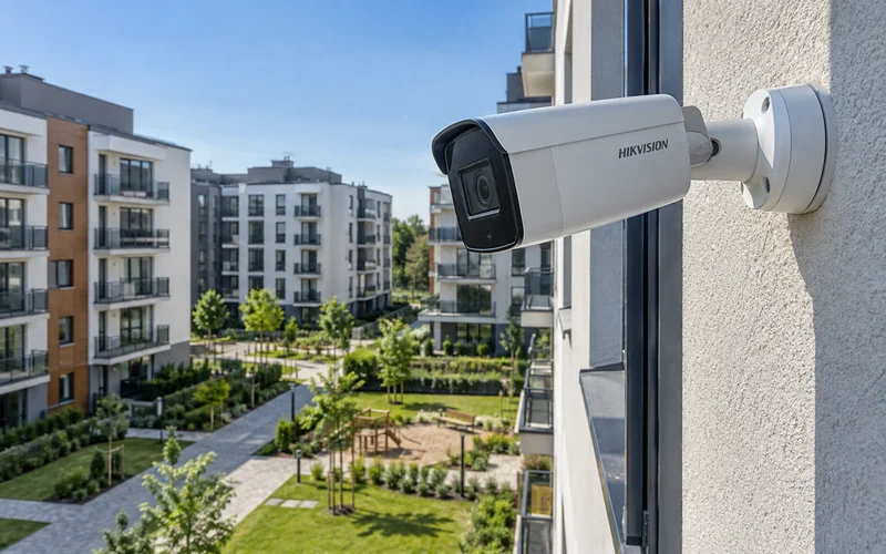 Камера Hikvision на жилом доме